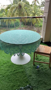 Round Crochet Tabletops - Soft Pistachio Mint
