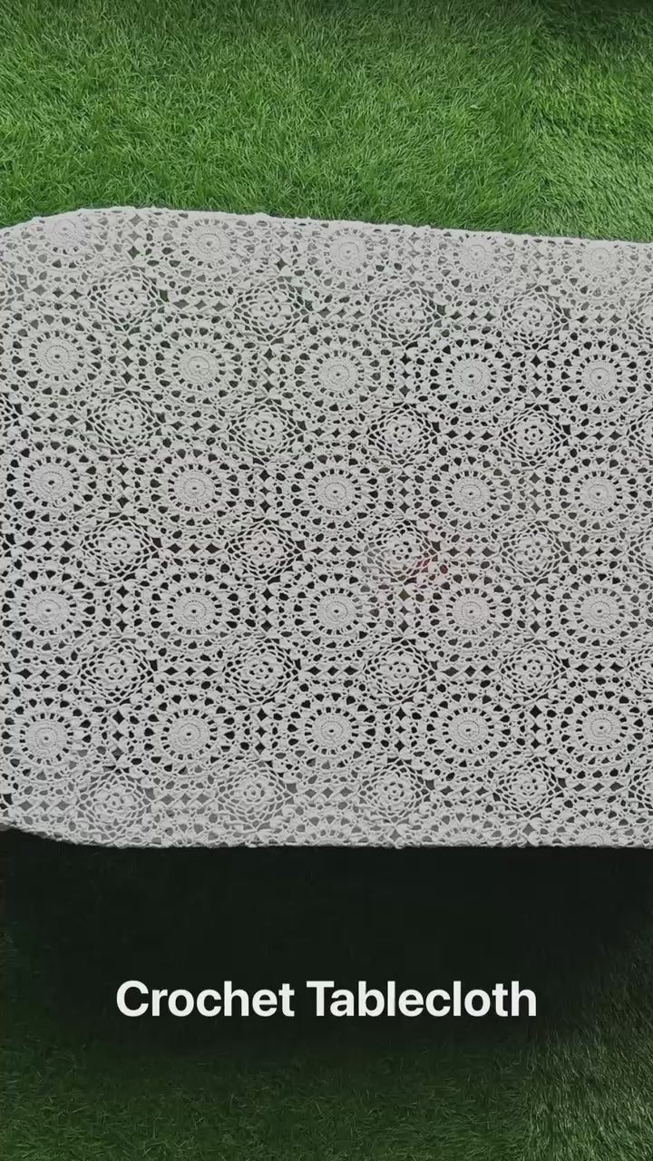 Crochet Tablecloths - Half White