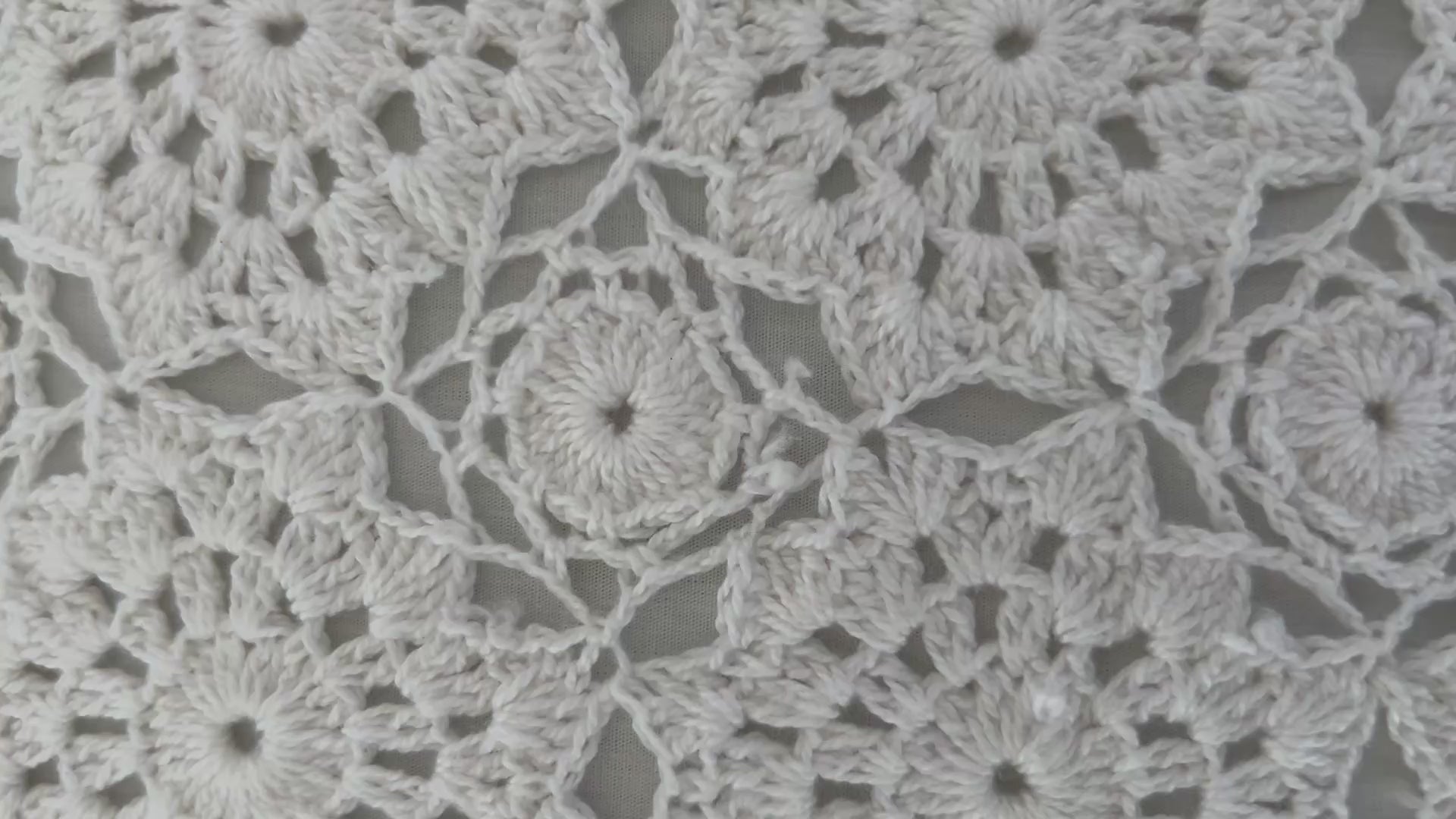 Half White Textured Crochet Cushion Cover – 16×16