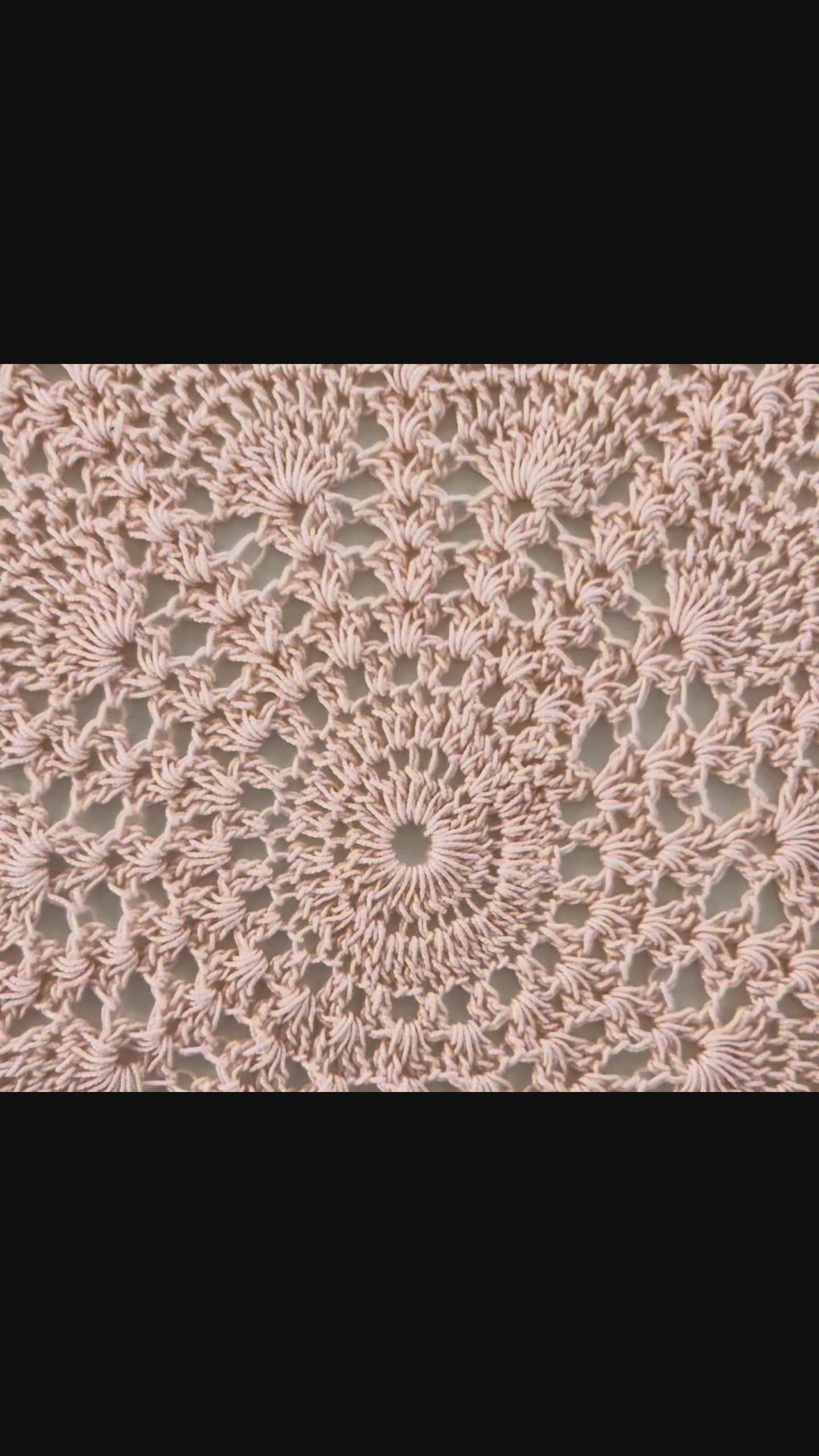 Crochet Doily - Star - Light Pink