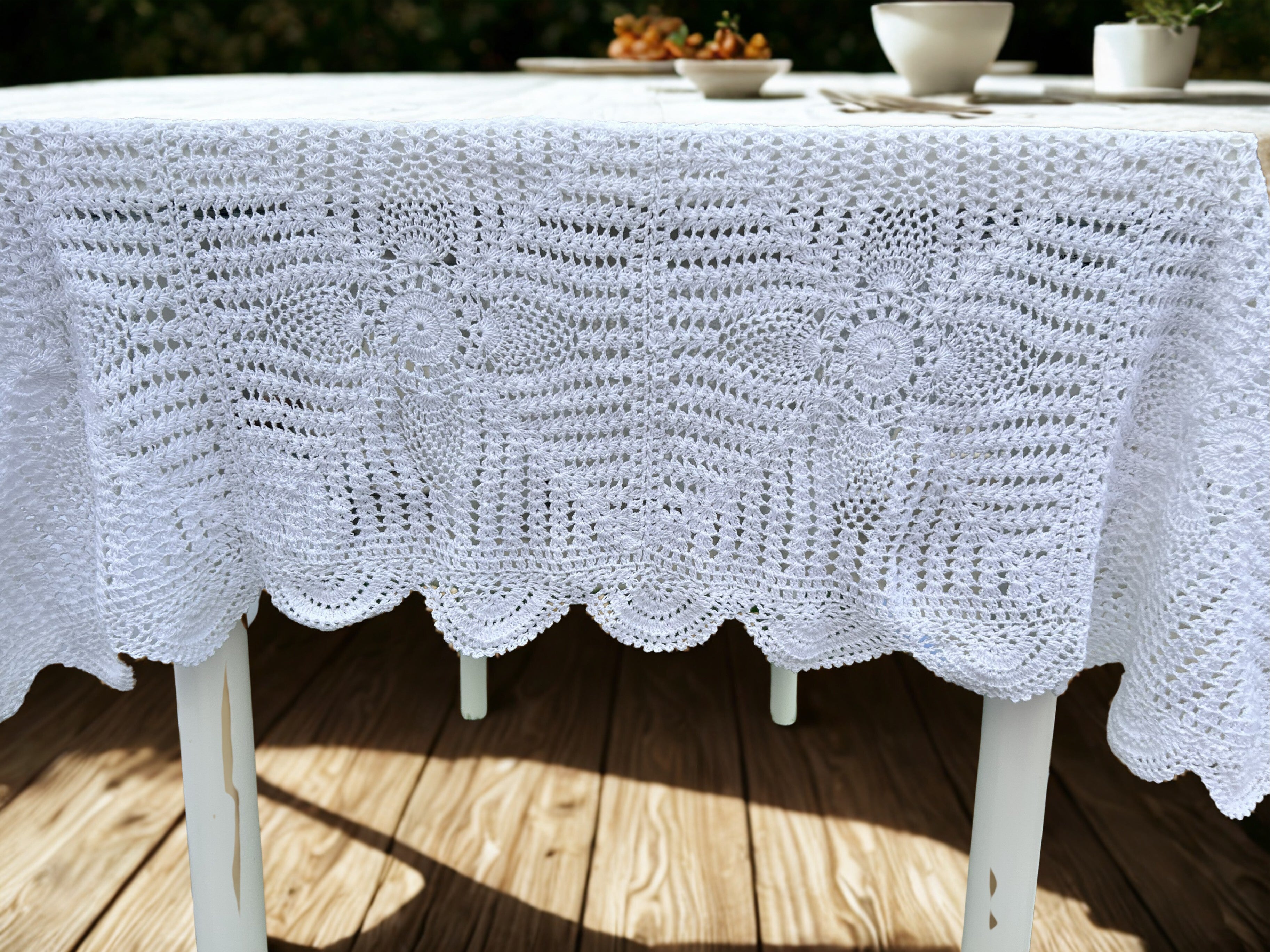 Crochet Tablecloths - White