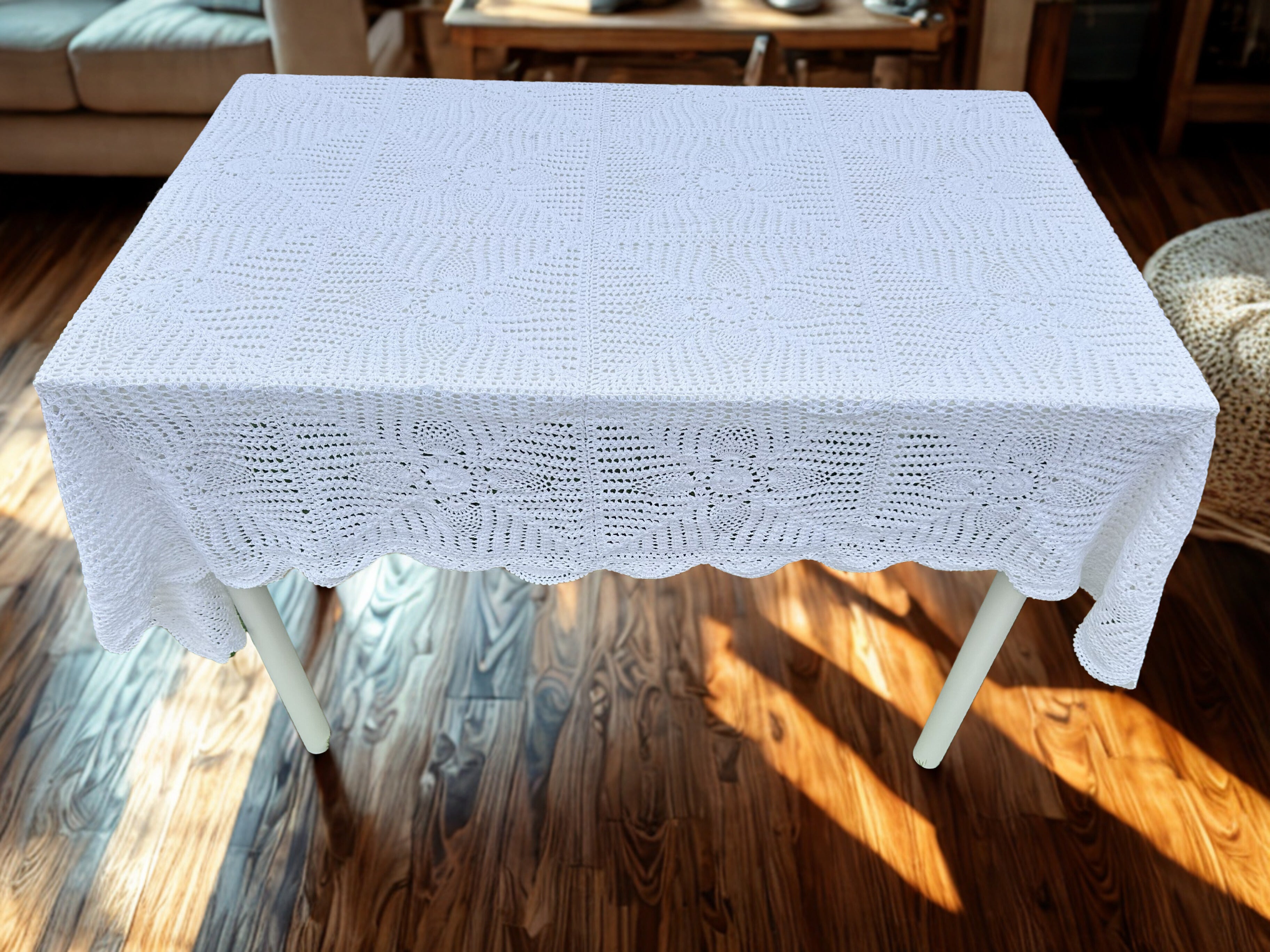 Crochet Tablecloths - White